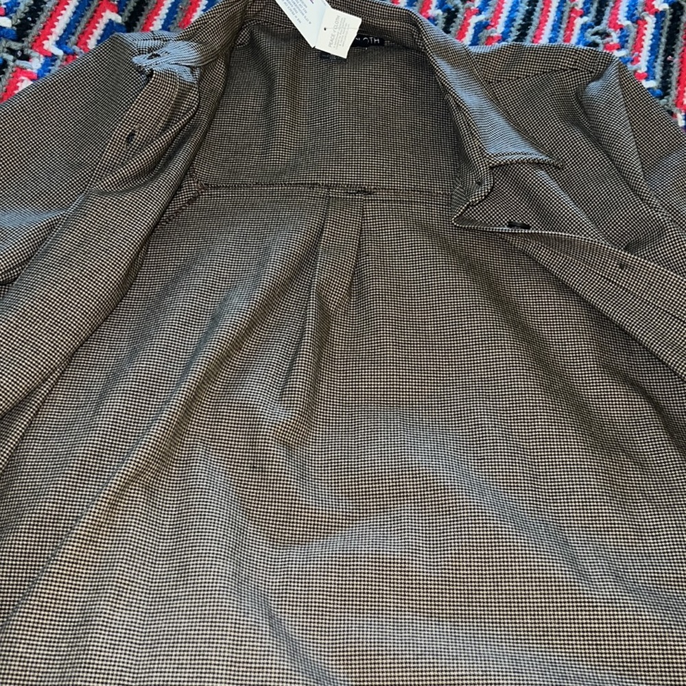 Peace of Cloth Med brown houndstooth jacket New With Tags - Picture 11 of 11